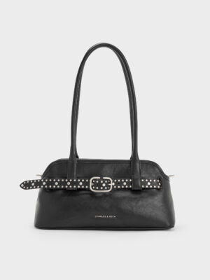 Charles & Keith - Victoria Studded Belted Shoulder Bag