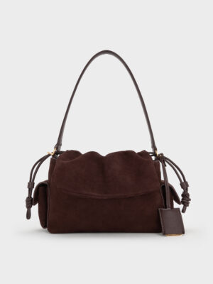 Charles & Keith - Khai Ruched Top Handle Bag