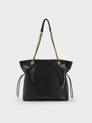 Charles & Keith - Arya Braided-Chain Tote Bag
