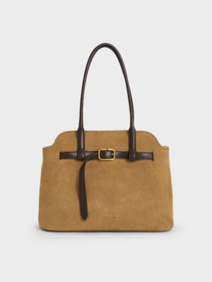 Charles & Keith - Victoria Belted Trapeze Tote Bag