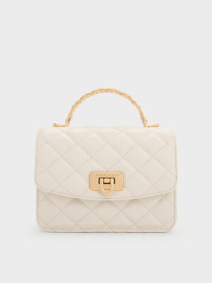 Charles & Keith - Cressida Quilted Top Handle Bag