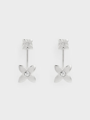 Charles & Keith - Felicity Flower-Crystal Drop Earrings