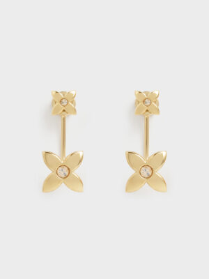 Charles & Keith - Felicity Flower-Crystal Drop Earrings