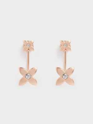 Charles & Keith - Felicity Flower-Crystal Drop Earrings