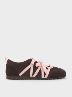 Charles & Keith - Silko Faux Suede Ballet Sneakers