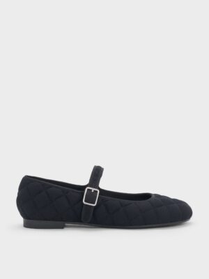 Charles & Keith - Carmel Felt Quilted Mary Jane Flats
