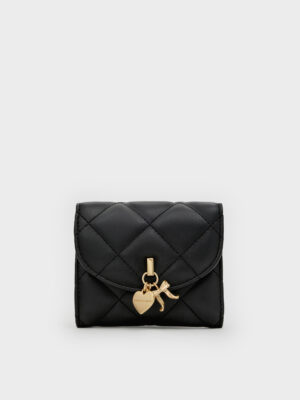 Charles & Keith - Arrietty Quilted Curved-Flap Wallet
