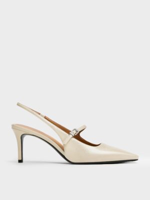 Charles & Keith - Pointed Slingback Mary Jane Pumps