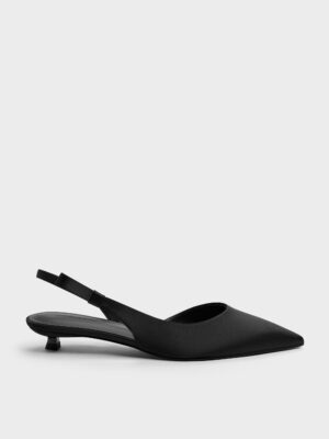 Charles & Keith - Brantley Bow Slingback Kitten Heels