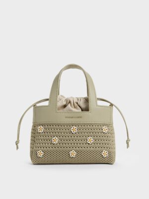 Charles & Keith - Girls' Ida Flower Knitted Mini Bag