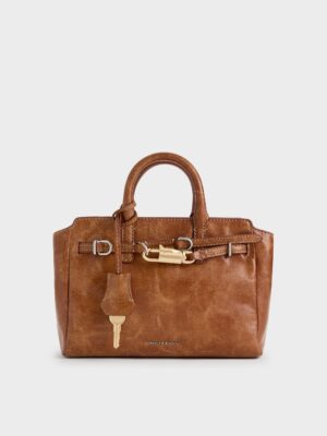 Charles & Keith - Mini Delfina Belted Tote Bag