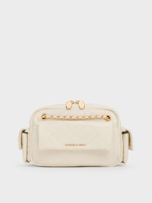 Charles & Keith - Duo Quilted Crossbody Bag