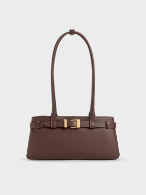 Charles & Keith - Jody Leather Belted Shoulder Bag