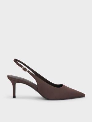 Charles & Keith - Kaia Satin Slingback Pumps