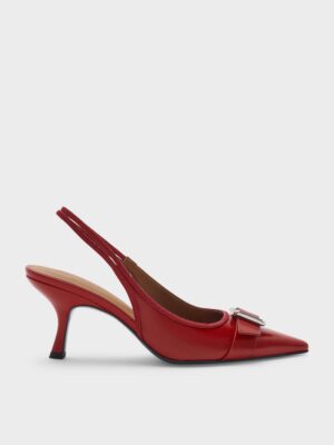 Charles & Keith - Anita Buckled Pointed Slingback Pumps