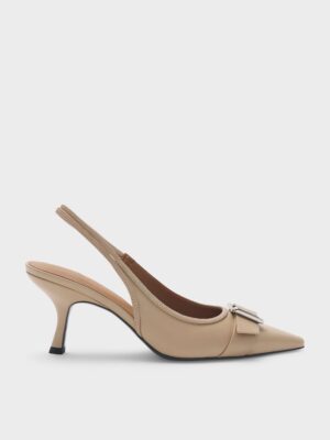 Charles & Keith - Anita Buckled Pointed Slingback Pumps