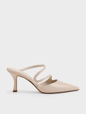 Charles & Keith - Arden Pointed Wavy Heeled Mules