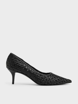 Charles & Keith - Woven Pointed Stiletto Pumps