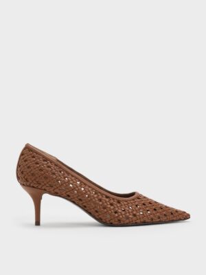 Charles & Keith - Woven Pointed Stiletto Pumps