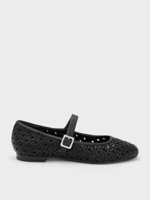 Charles & Keith - Woven Mary Jane Flats