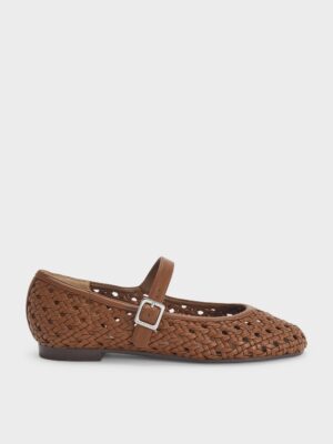 Charles & Keith - Woven Mary Jane Flats
