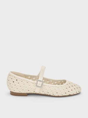 Charles & Keith - Woven Mary Jane Flats
