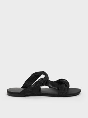 Charles & Keith - Ruched-Strap Slide Sandals