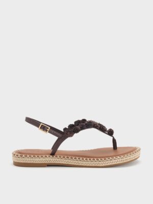 Charles & Keith - Flower Espadrille Thong Sandals