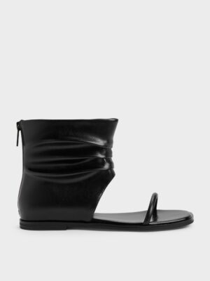Charles & Keith - Joplin Ruched Boot Sandals