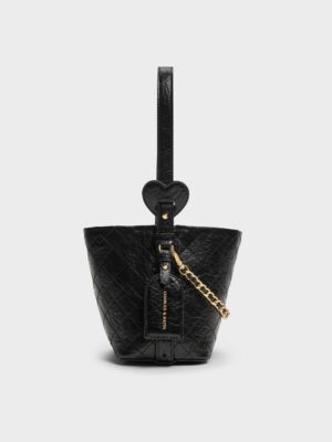 Charles & Keith - Duo Quilted Chain Bucket Bag