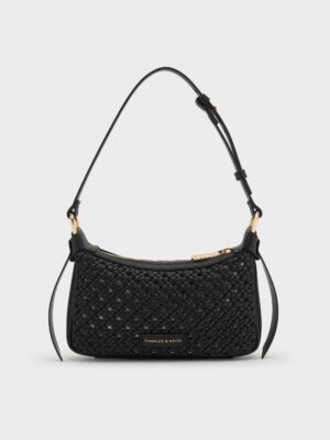 Charles & Keith - Mini Calla Woven Shoulder Bag