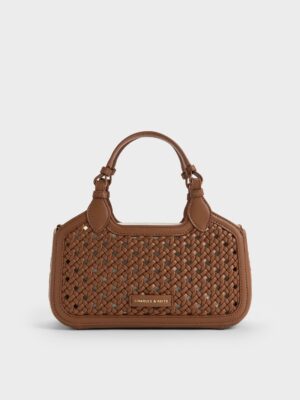 Charles & Keith - Mini Azure Woven Tote Bag