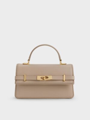 Charles & Keith - Arlet Belted Top Handle Bag