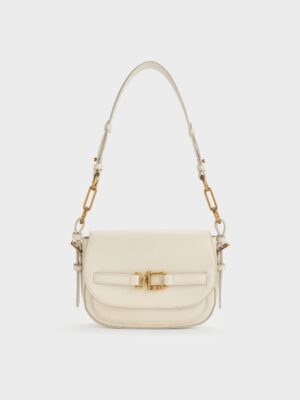 Charles & Keith - Gwynne Metallic-Accent Crossbody Bag
