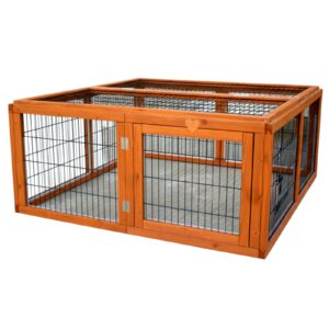 Play Pen | Rabbit Guinea Pig Outdoor Exercise Enclosure | L: 104cm x W: 109cm x H: 48cm