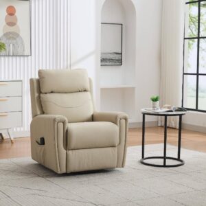 Brooklyn Premium Leather Match Riser Recliner - Stone