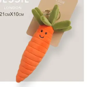 Bessie London CM143 Flush Carrot Plush Bag Charm Accessory
