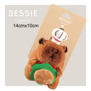 Bessie London CM223 Capy Burger Chef Plush Bag Charm Accessory