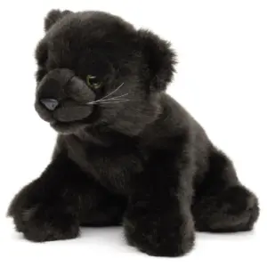 Uni Toys F40684A-PT Black Panther Baby Sitting Plush Soft Toy
