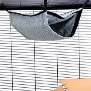 Pet Rat Ferret Chinchilla Giant Double Bunkbed - Green Herringbone | Little Friends