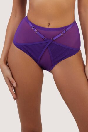 Eddie Purple Crossover High Waist Brief | UK 8 | Playful Promises