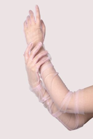 Light Pink Sheer Gloves | UK One | Wolf & Whistle