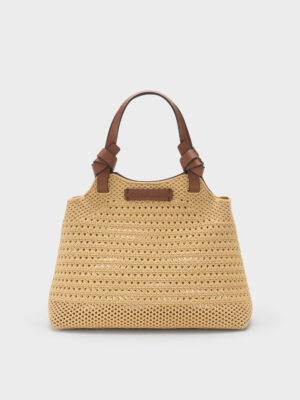 Charles & Keith - Mini Ida Knitted Tote Bag