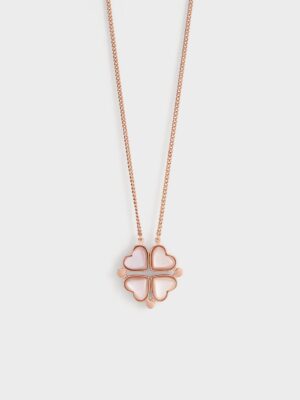 Charles & Keith - Annalise Clover Heart Necklace
