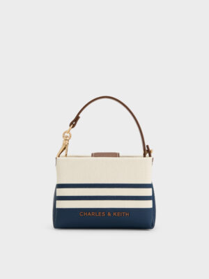 Charles & Keith - Bosie Canvas Striped Micro Bag