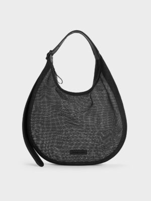 Charles & Keith - Mesh Crescent Hobo Bag