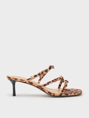 Charles & Keith - Jessy Leopard-Print Bow Heeled Sandals