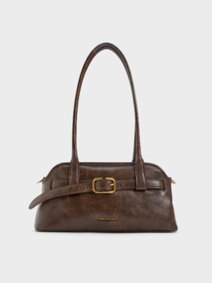 Charles & Keith - Victoria Studded Belted Shoulder Bag