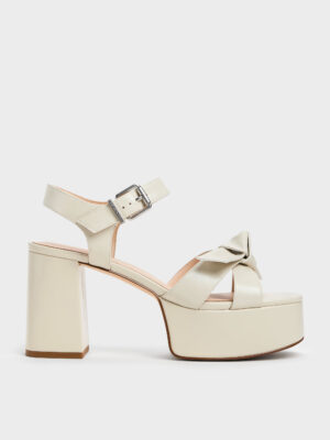 Charles & Keith - Anika Knot-Bow Platform Sandals