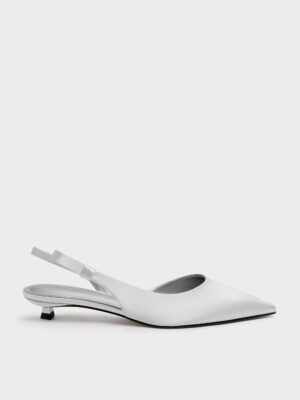 Charles & Keith - Brantley Bow Slingback Kitten Heels